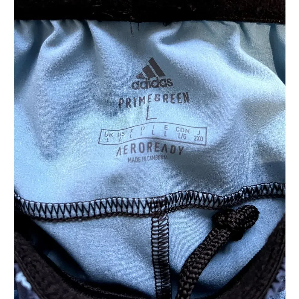 Adidas men L Areo ready blue camo soccer pants new without tag - Picture 4 of 4